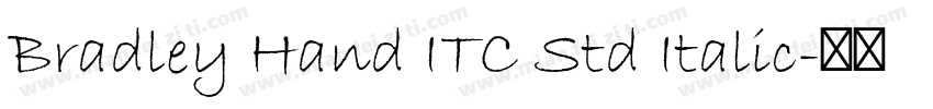 Bradley Hand ITC Std Italic字体转换